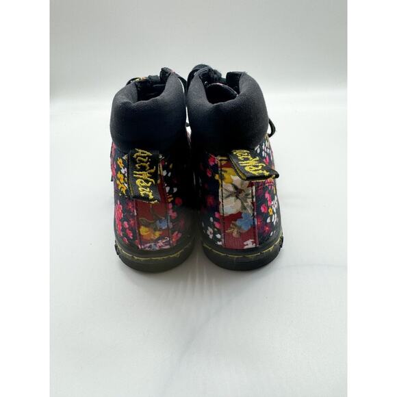 Dr. Martens Maelly Dark Floral Canvas Upper High Top Combat Boots Women’s Size 5 - Picture 8 of 12